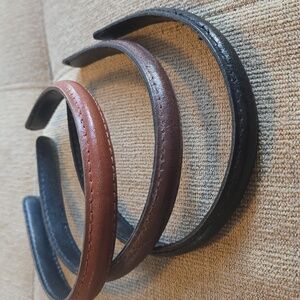 3 Faux Leather Headbands